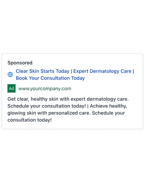 Dermatology Practice - Google Ad