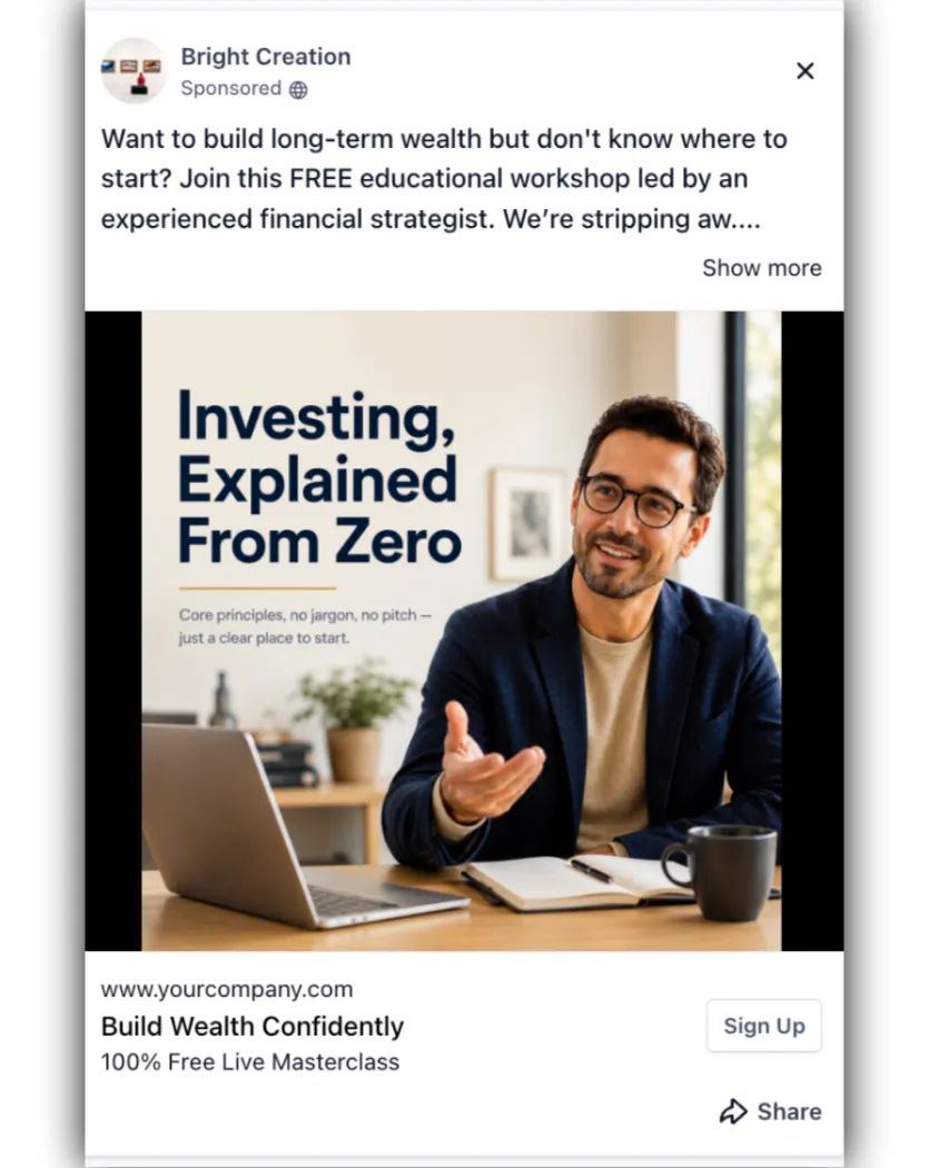 Financial Consultant - Facebook Ad
