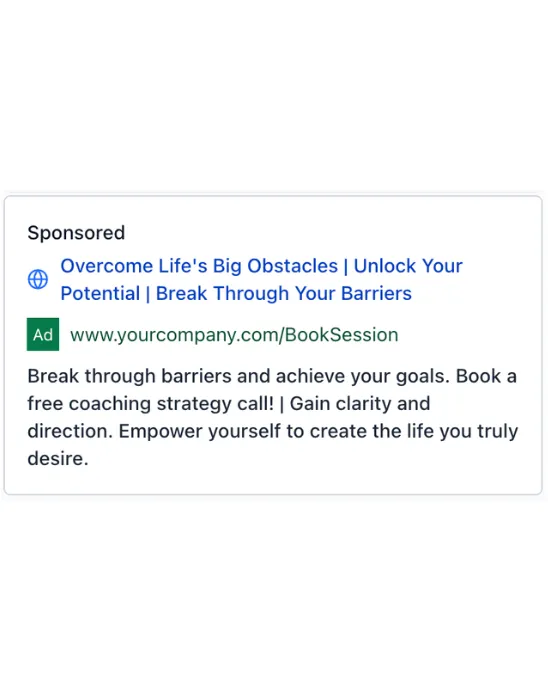 Personal Development Coach - Google Ads