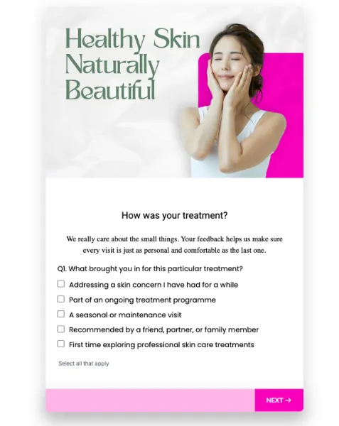 Skin Care Clinic - Survey