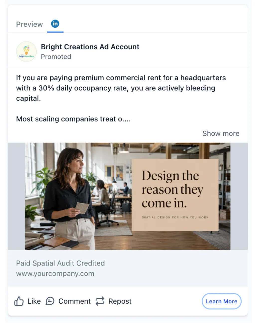 Interior Design Expert - LinkedIn Ad
