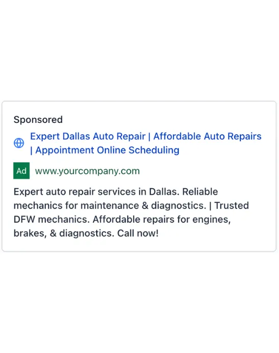 Automotive Mechanic - Google Ad