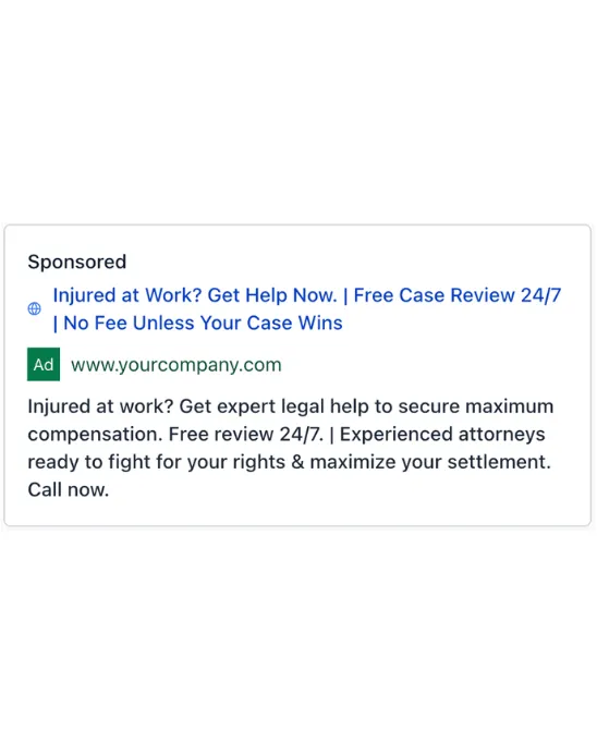 Workers Compensation Attorney - Google Ad