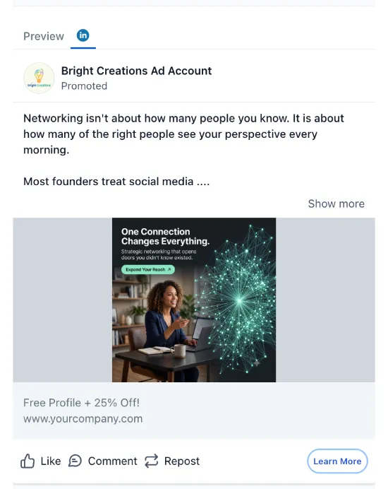 Social Networking Services - LinkedIn Ad