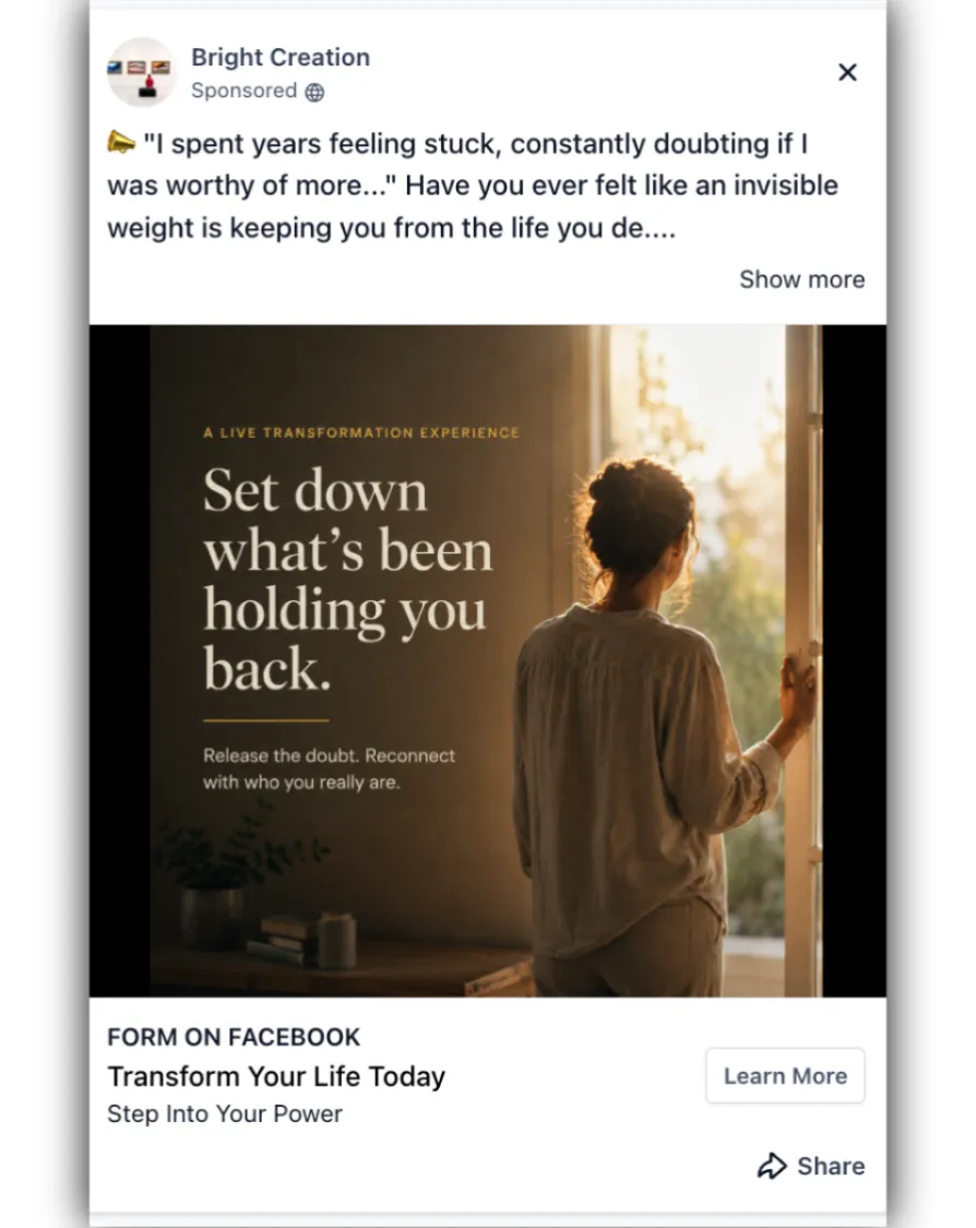 Life Coach - Facebook Ad