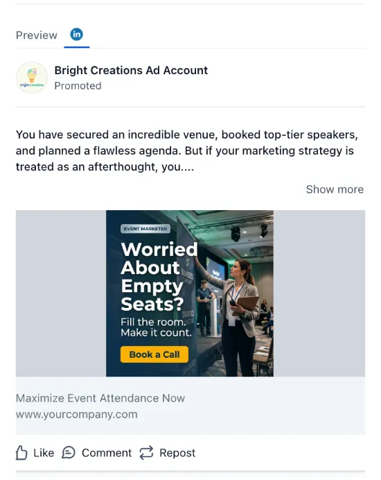 Event Marketer - LinkedIn Ad