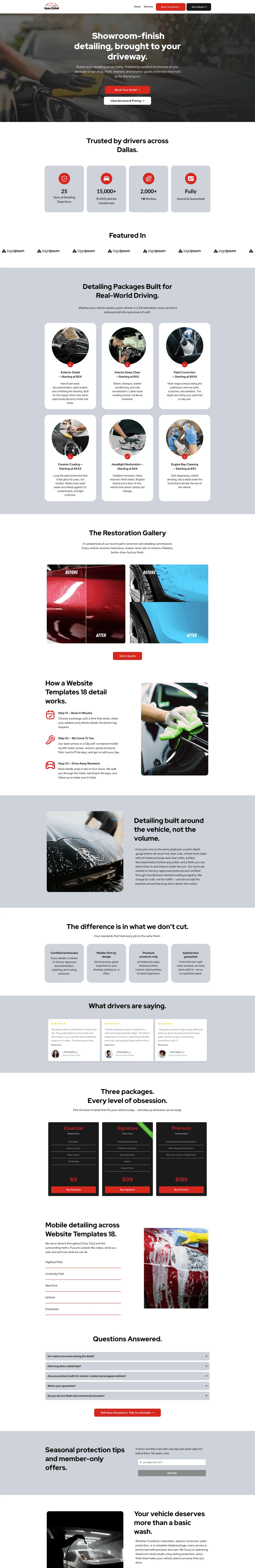 Automotive Detailing - Website