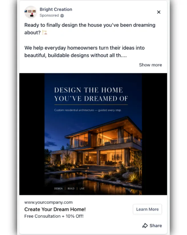 Residential Architect - Facebook Ad