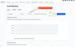 Export Email Marketing Data from Email Statistics