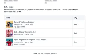 Packing Slip Updates: Order Notes and SKU Support