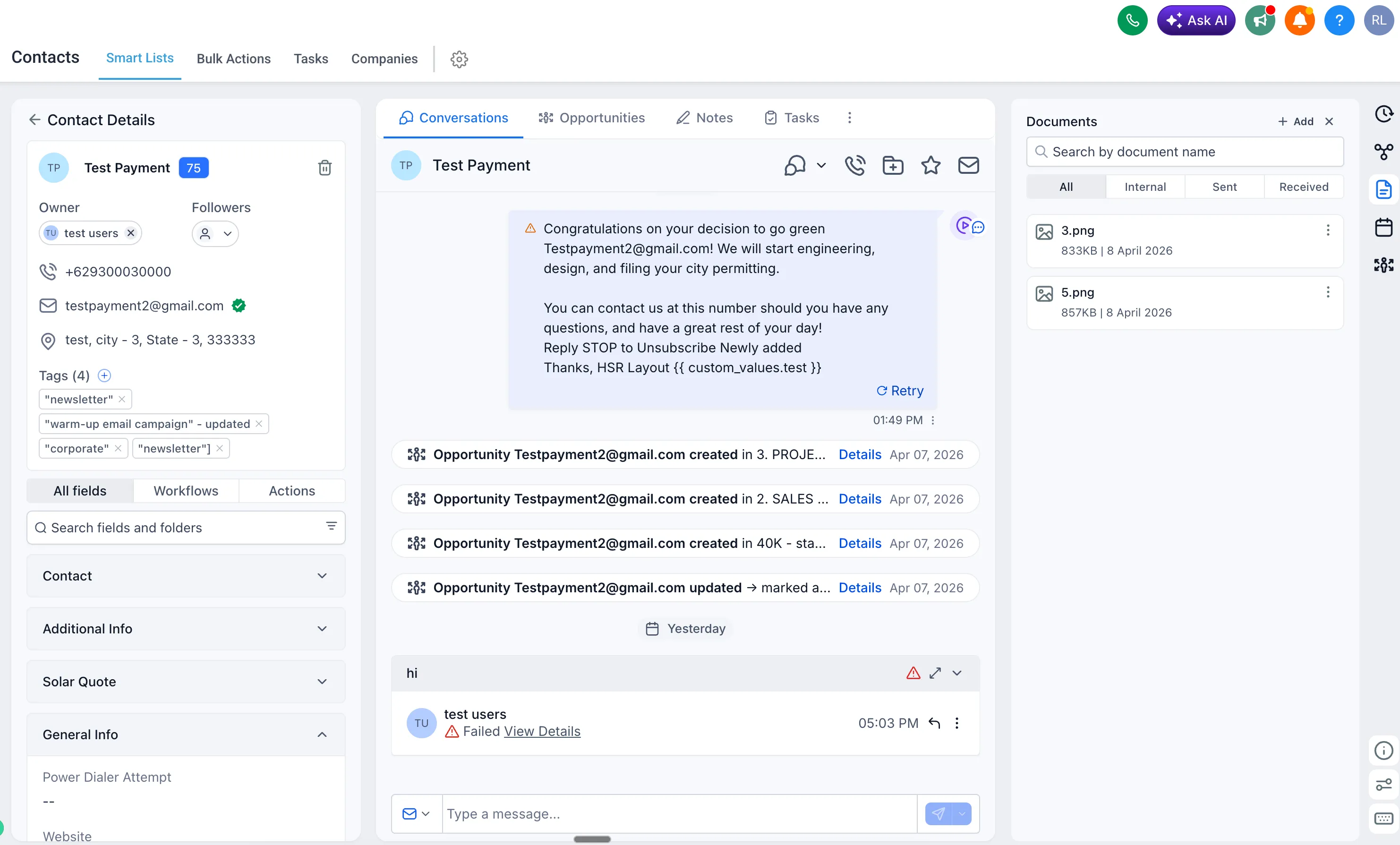 Custom contact views