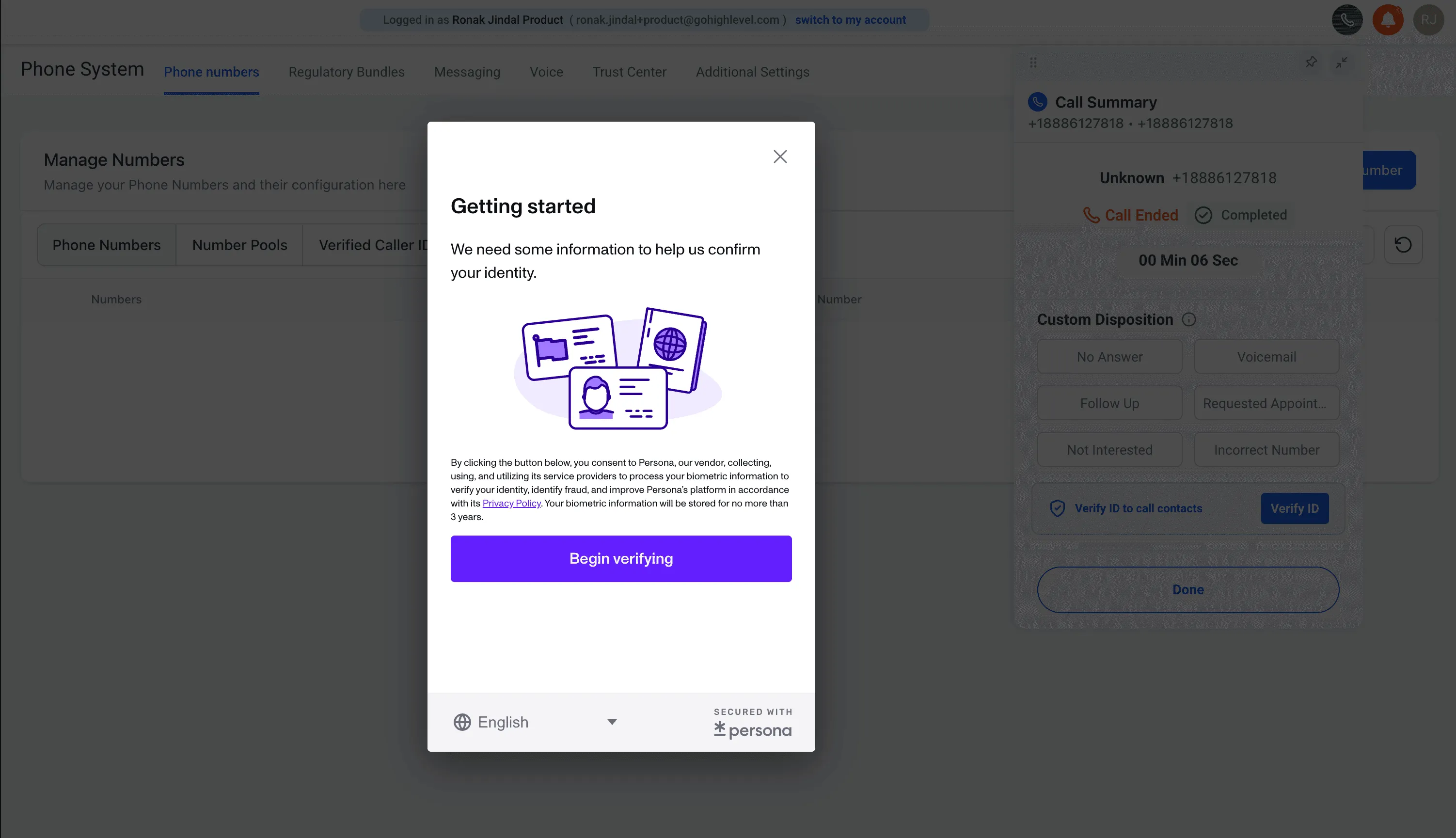 Complete identity verification
