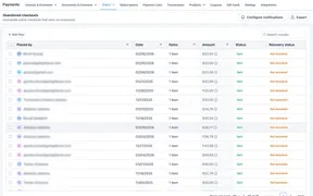 Abandoned Checkout Exports, Filters, and Notifications