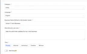 AI Template Generator for WhatsApp Messages