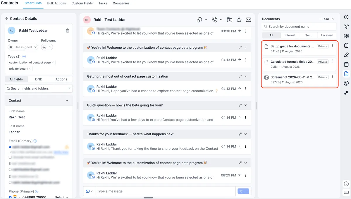 Document sharing controls