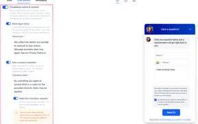 Chat Widget: Flexible Compliance Notice & Consent Settings