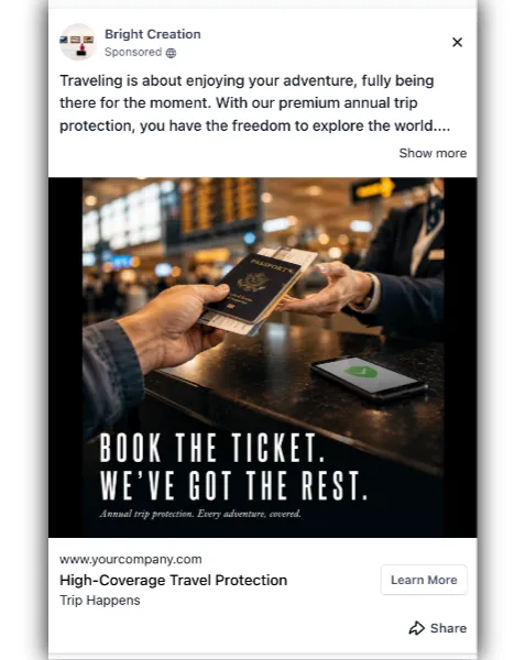 Travel Insurance - Facebook Ad