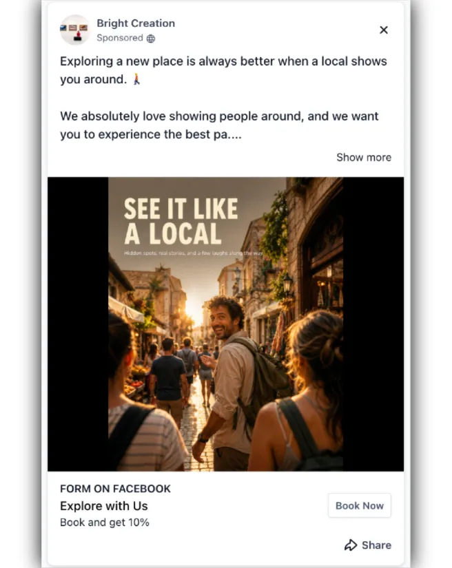 Tour Guide - Facebook Ad