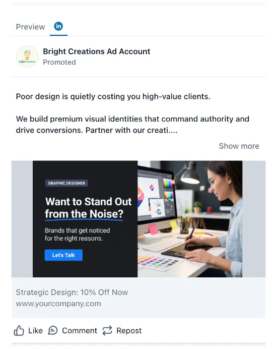 Graphic Designer - LinkedIn Ad