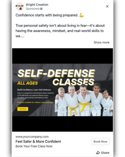 Self Defense Training - Facebook Ad
