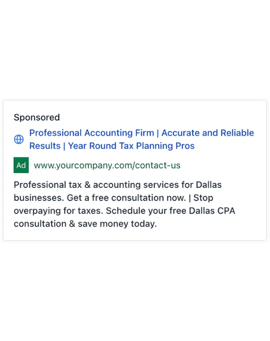 Accounting - Google Ad