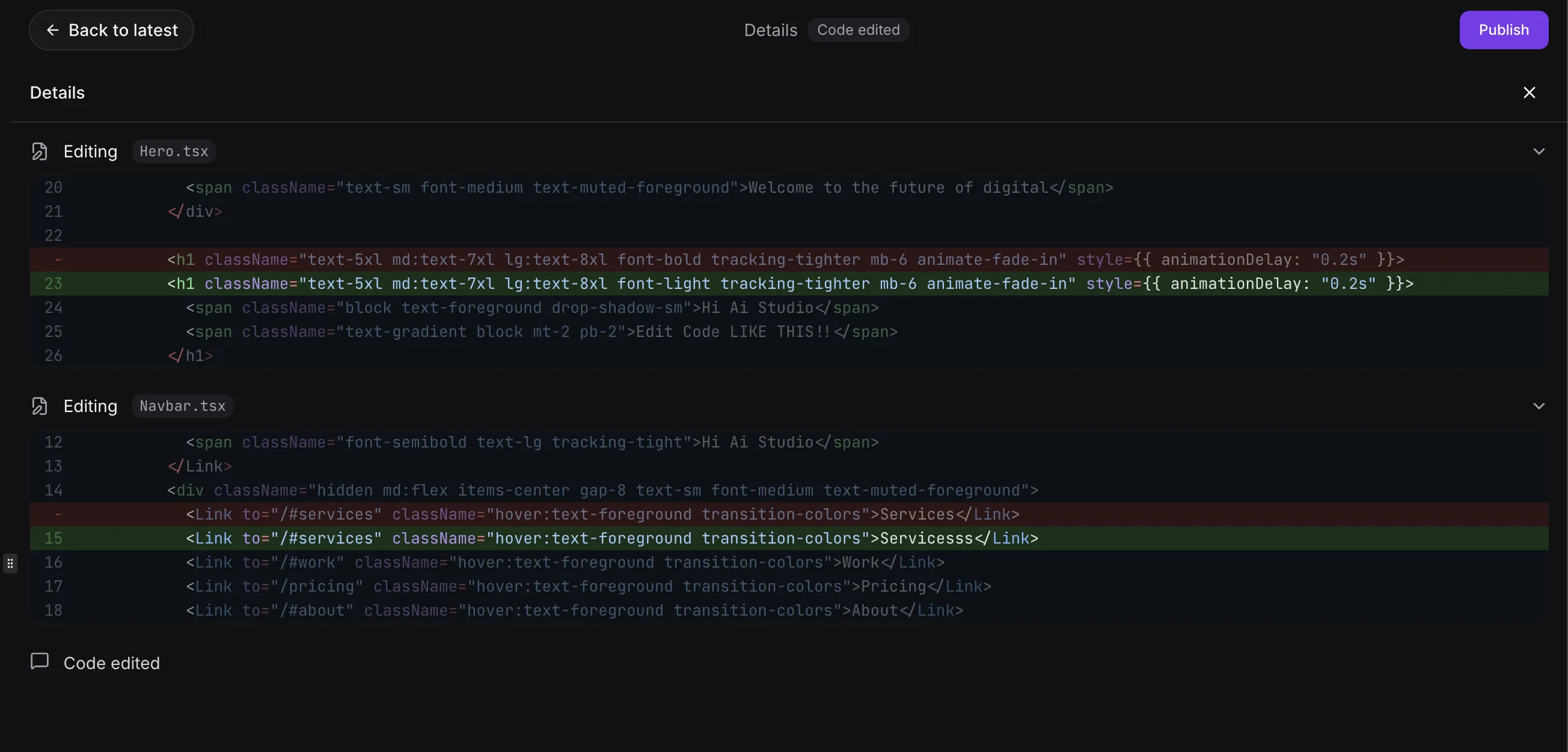 Version history and editing workflow
