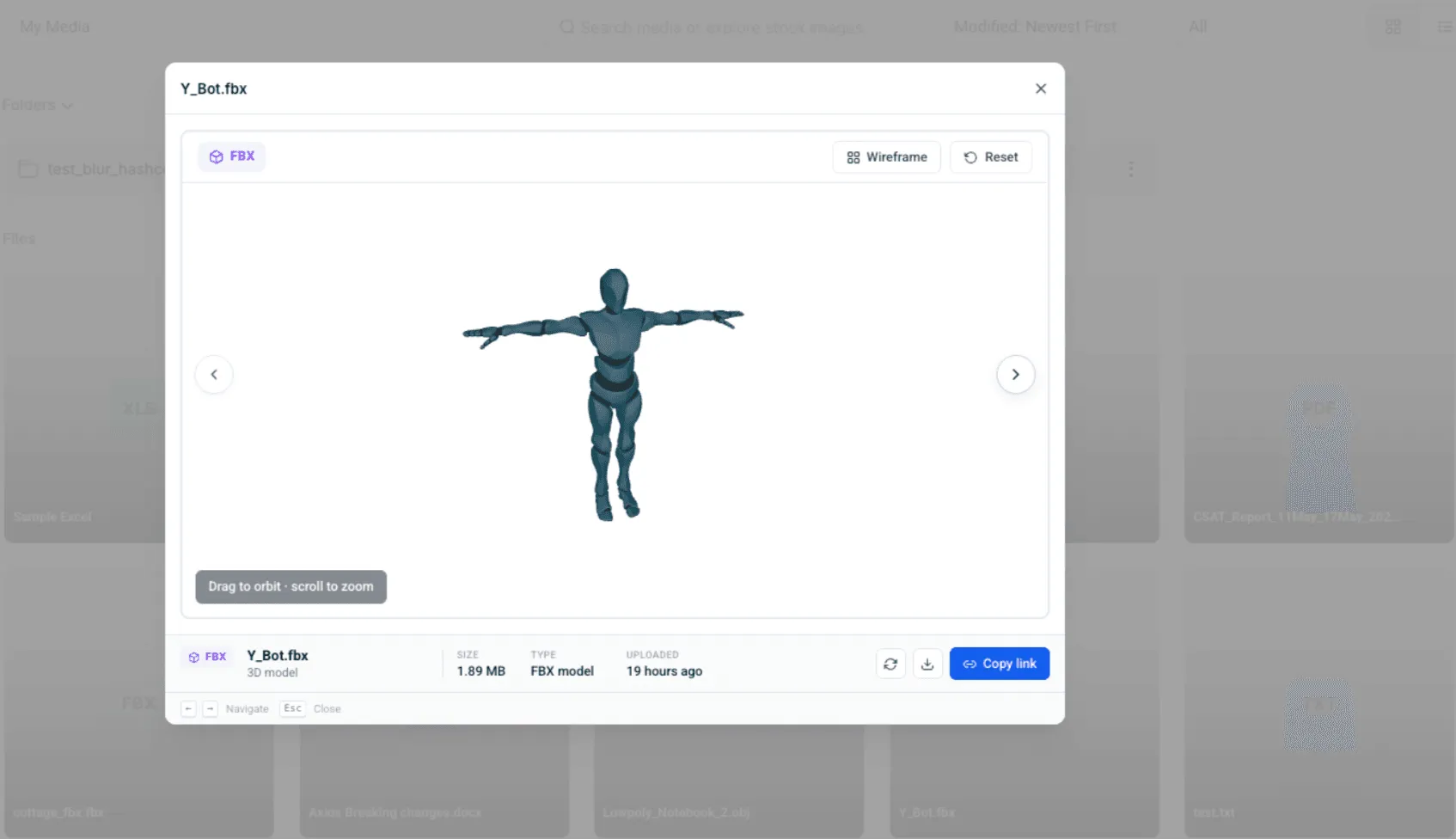 Spreadsheet preview in the Media Library