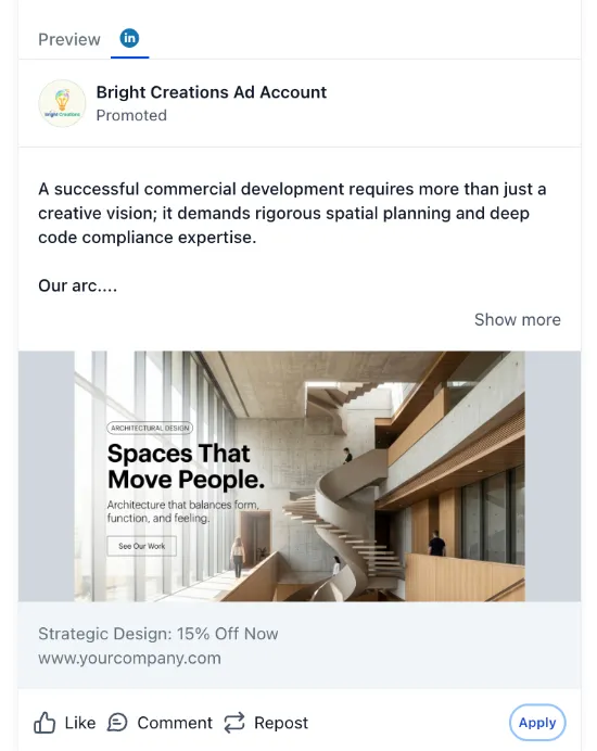 Architectural Design Ad - LinkedIn Ad