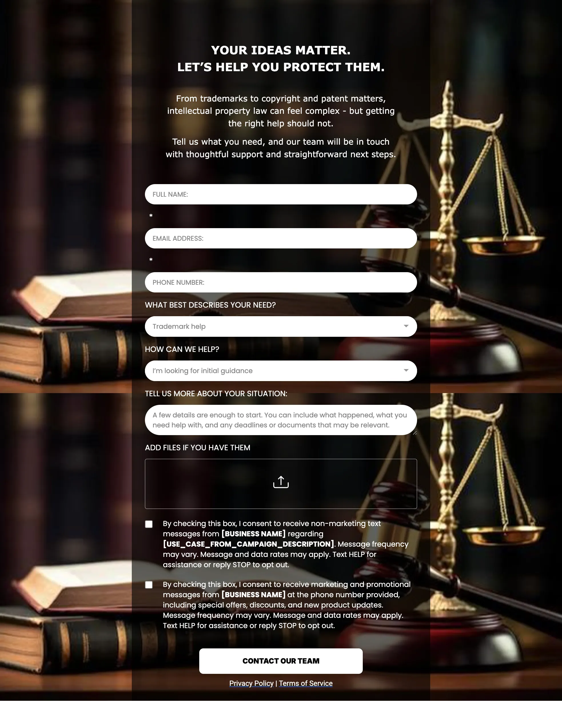Intellectual Property Law Firm - Form