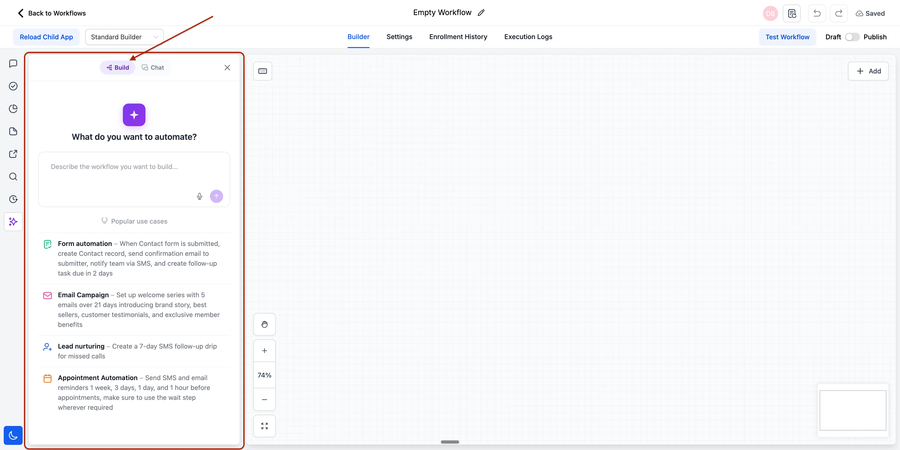 Context-aware workflow AI suggestions