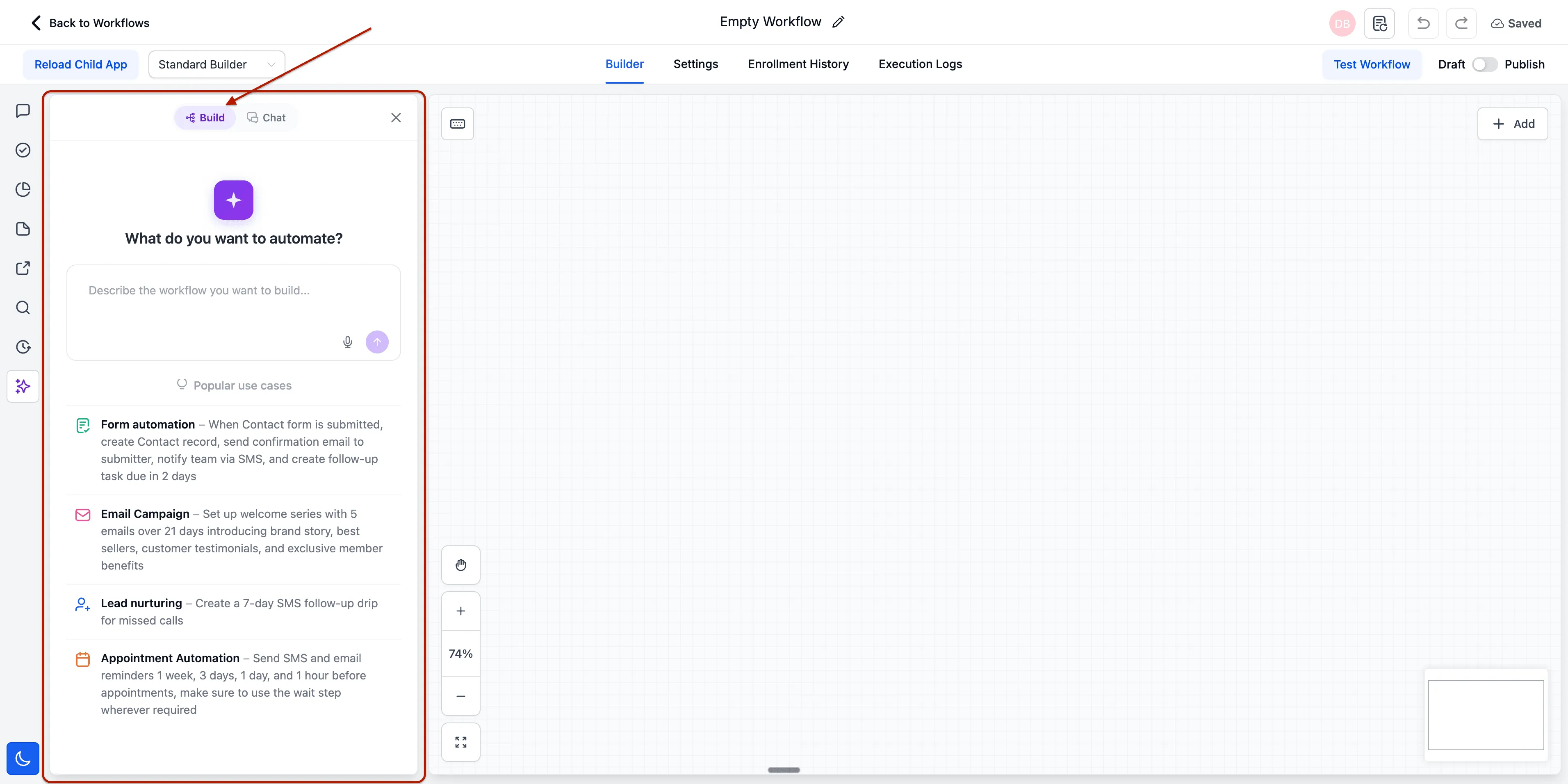 Context-aware workflow AI suggestions