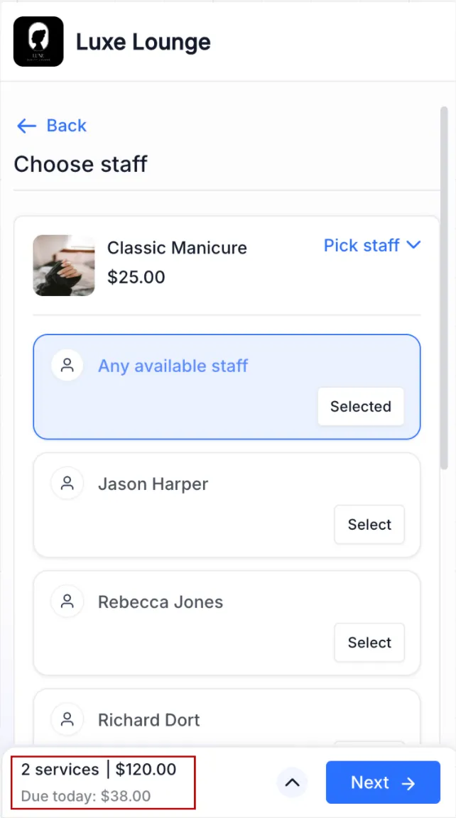 Mobile payment visibility update