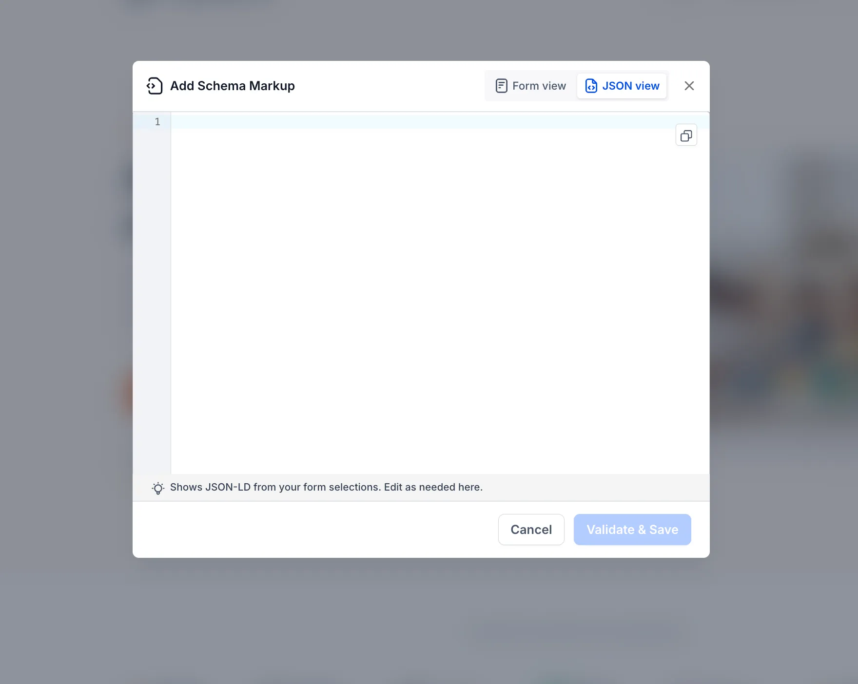 Schema markup list in Form View