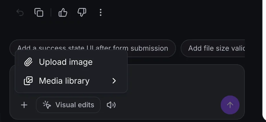 Choosing publish images from Media Library