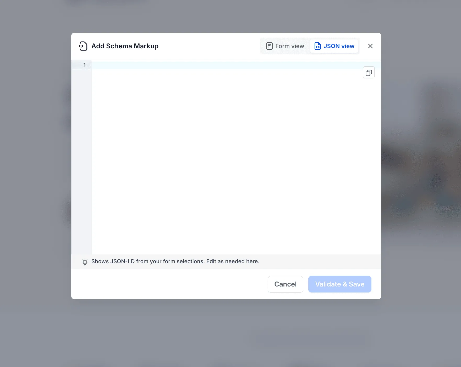 Schema markup list in Form View