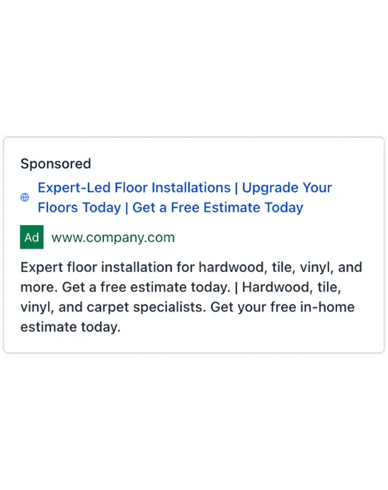 Floor Installation - Google Ad