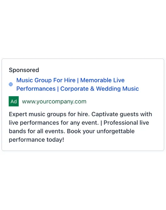 Music Group - Google Ad