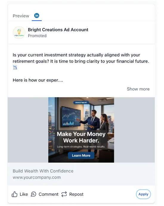Investment - LinkedIn Ad