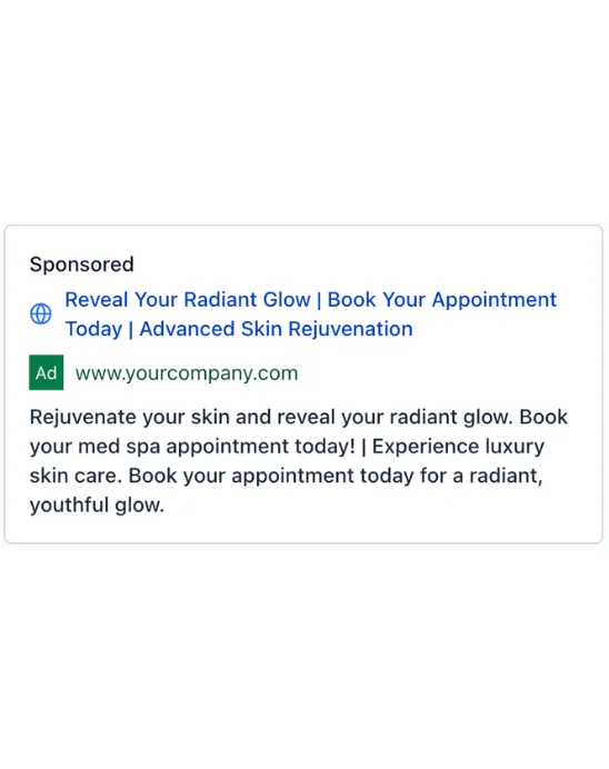 Skin Med Spa - Google Ad