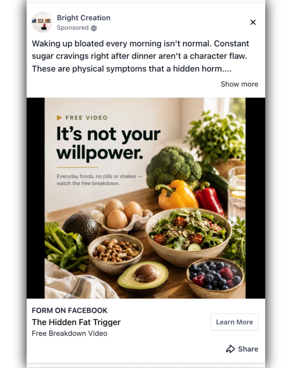 Weight Loss - Facebook Ad