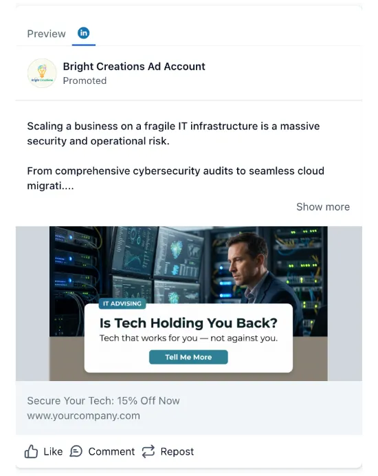 IT Advising - LinkedIn Ad