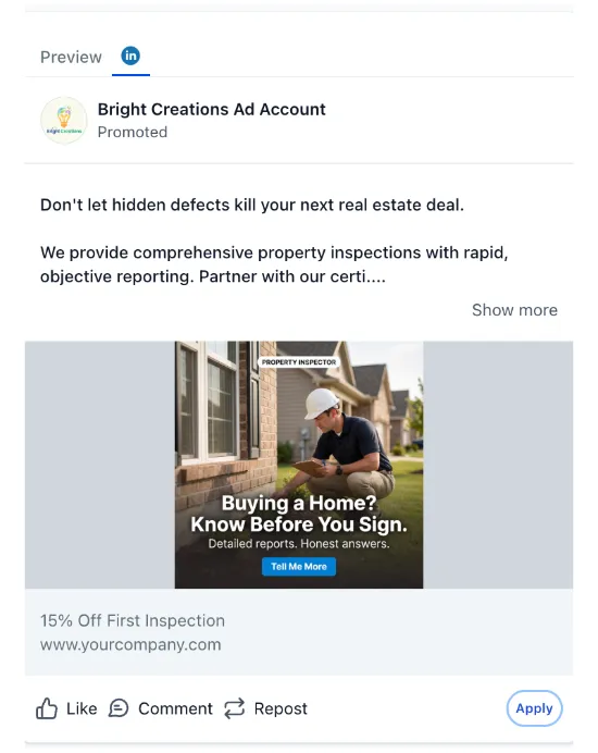 Lead Generation - LinkedIn Ad