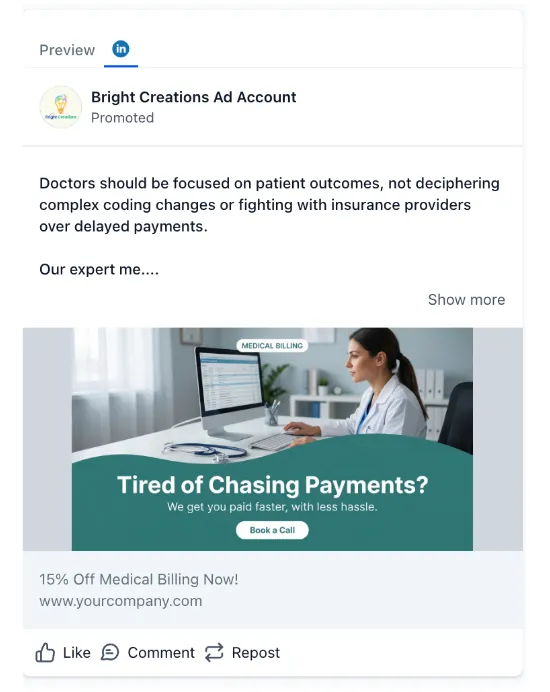 Med Billing - LinkedIn Ad