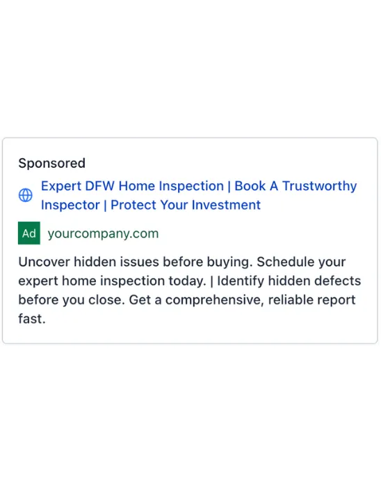 Home Inspection - Google Ad