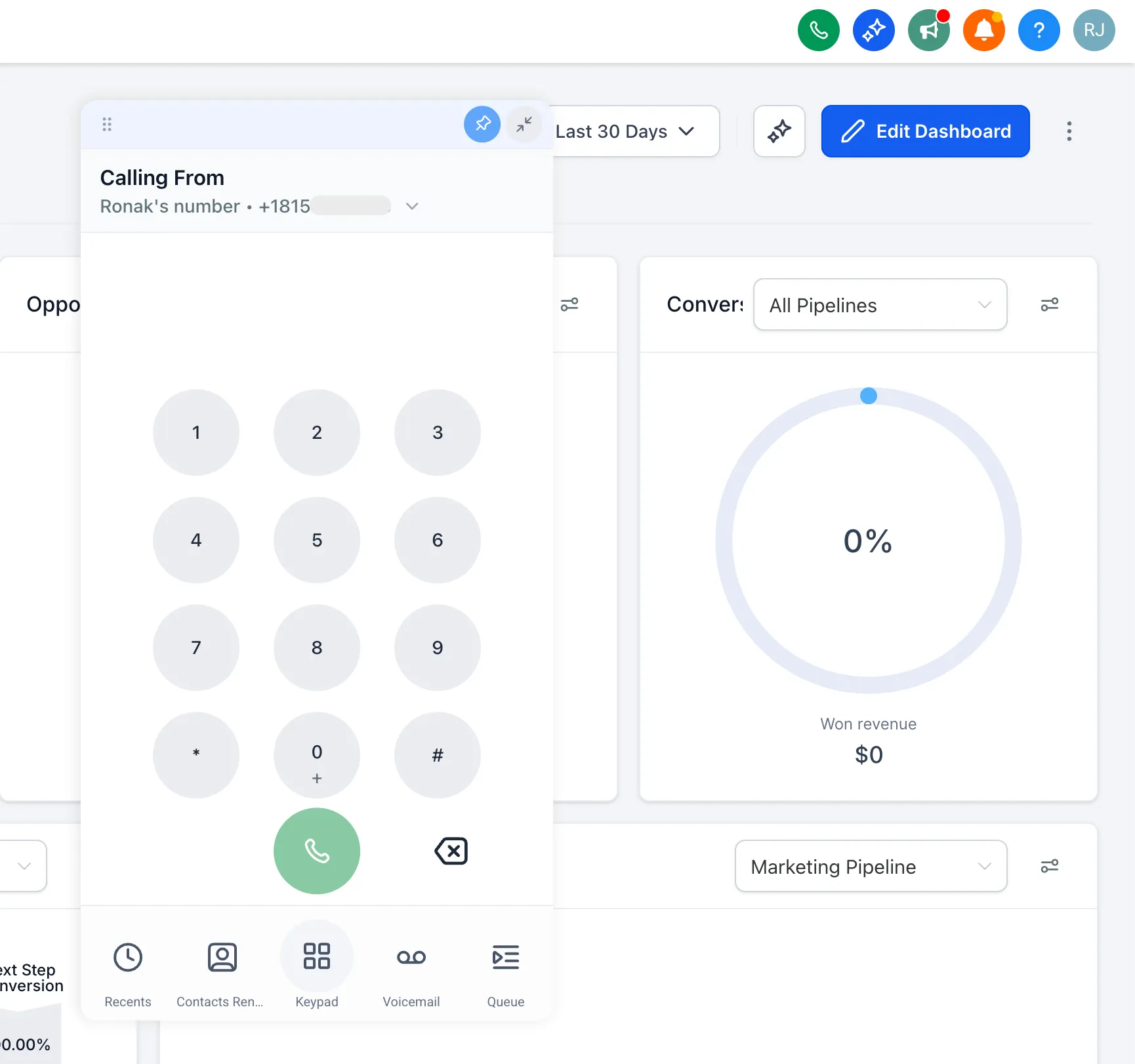 Dialer position memory