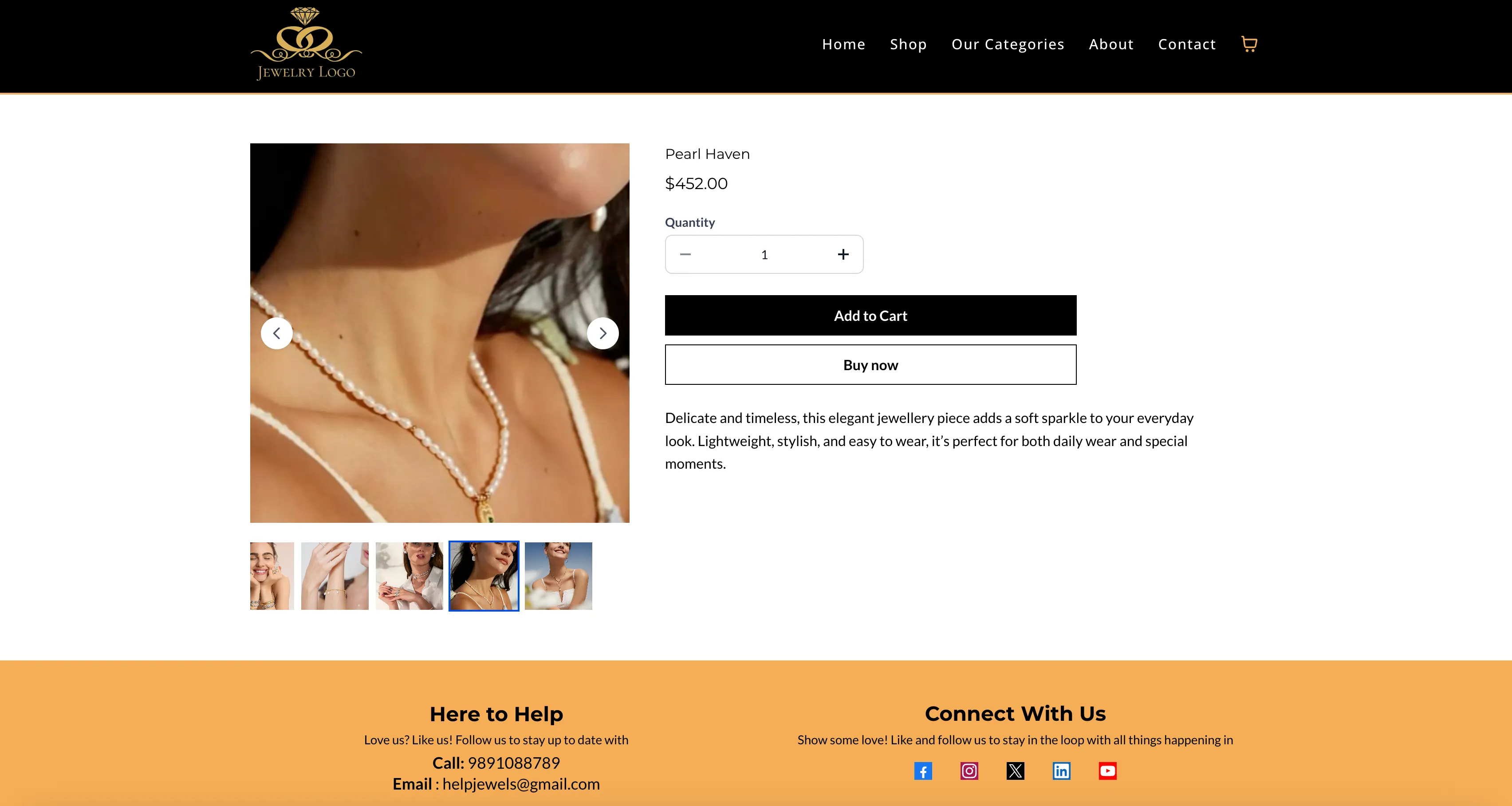 Lightbox zoom behavior on a product page