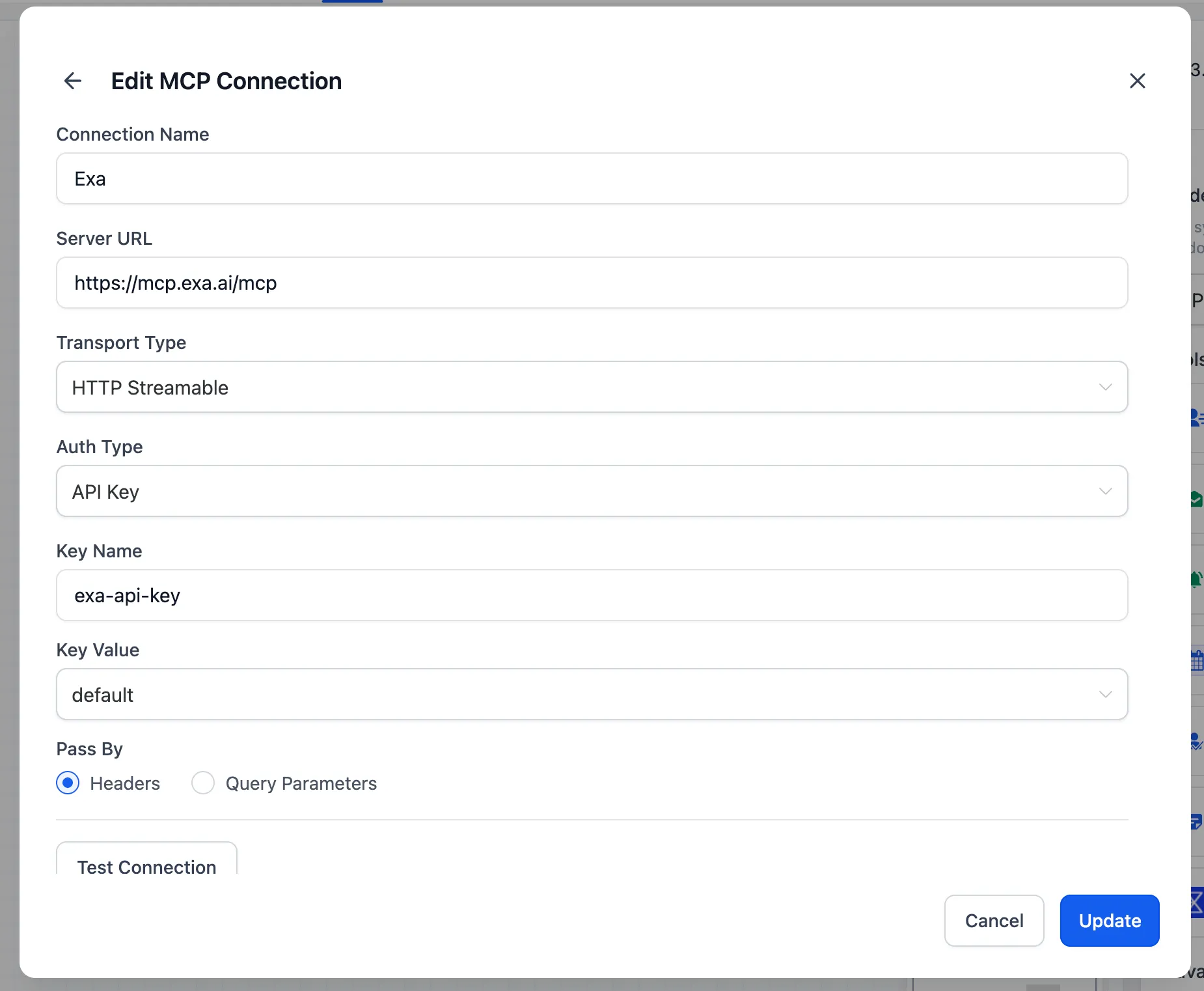 MCP connection setup