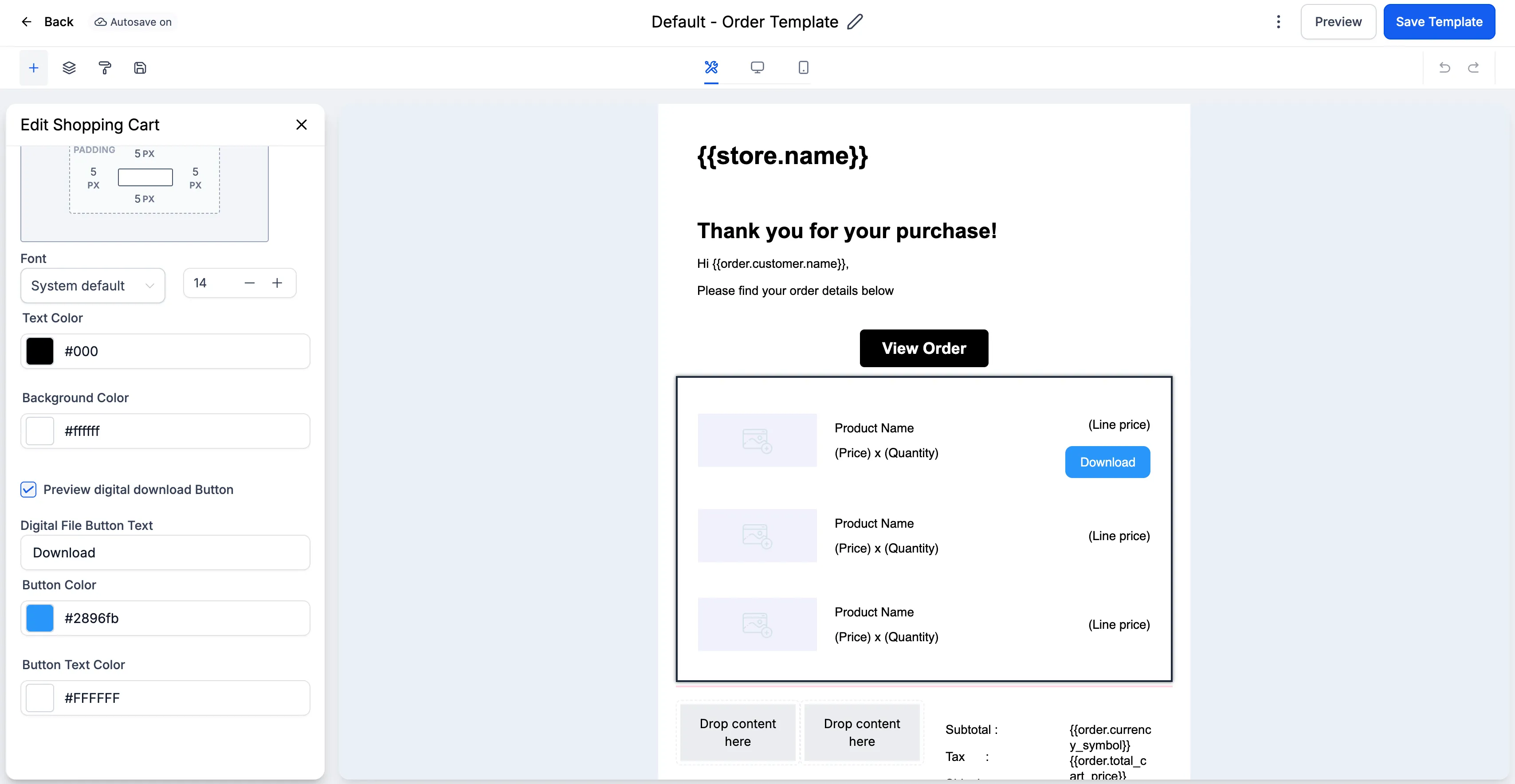 Store notification toggle