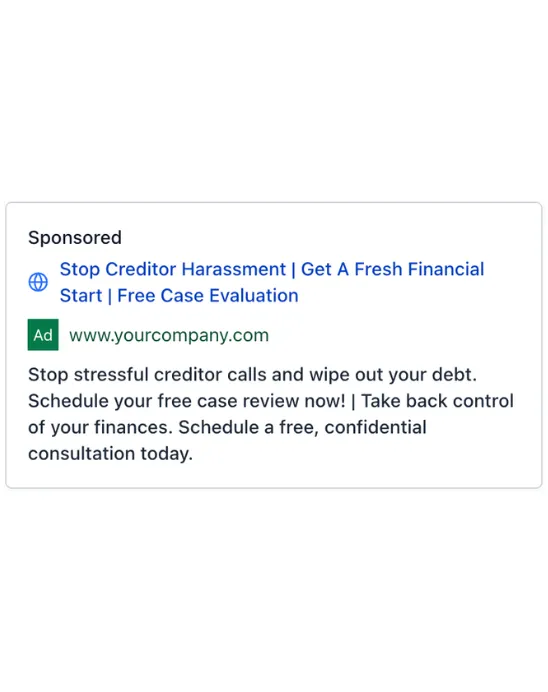 Bankruptcy Attorney - Google Ad