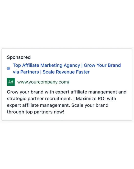 Affiliate Marketing Agency - Google Ad